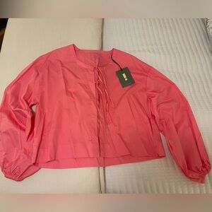 NWT POPLIN TIE TOP XS/S